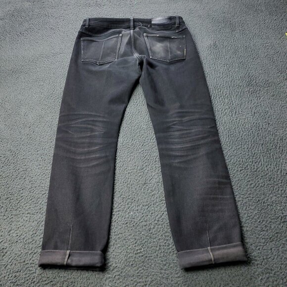NEUW Iggy Skinny Jeans Mens 32x29 Cotton Black Button Fly Dark Cuff - Picture 2 of 12